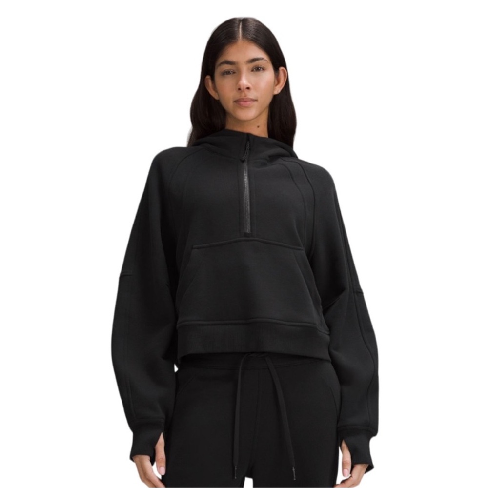 LULULEMON Scuba Oversized Half-Zip Black Hoodie Sweatshirt Size XS/Small